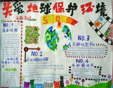 七年級優秀手抄報展——《保護地球，關愛環境》